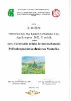 Agrokomplex 2021 - 1. miesto syry z kravskho mlieka ochuten